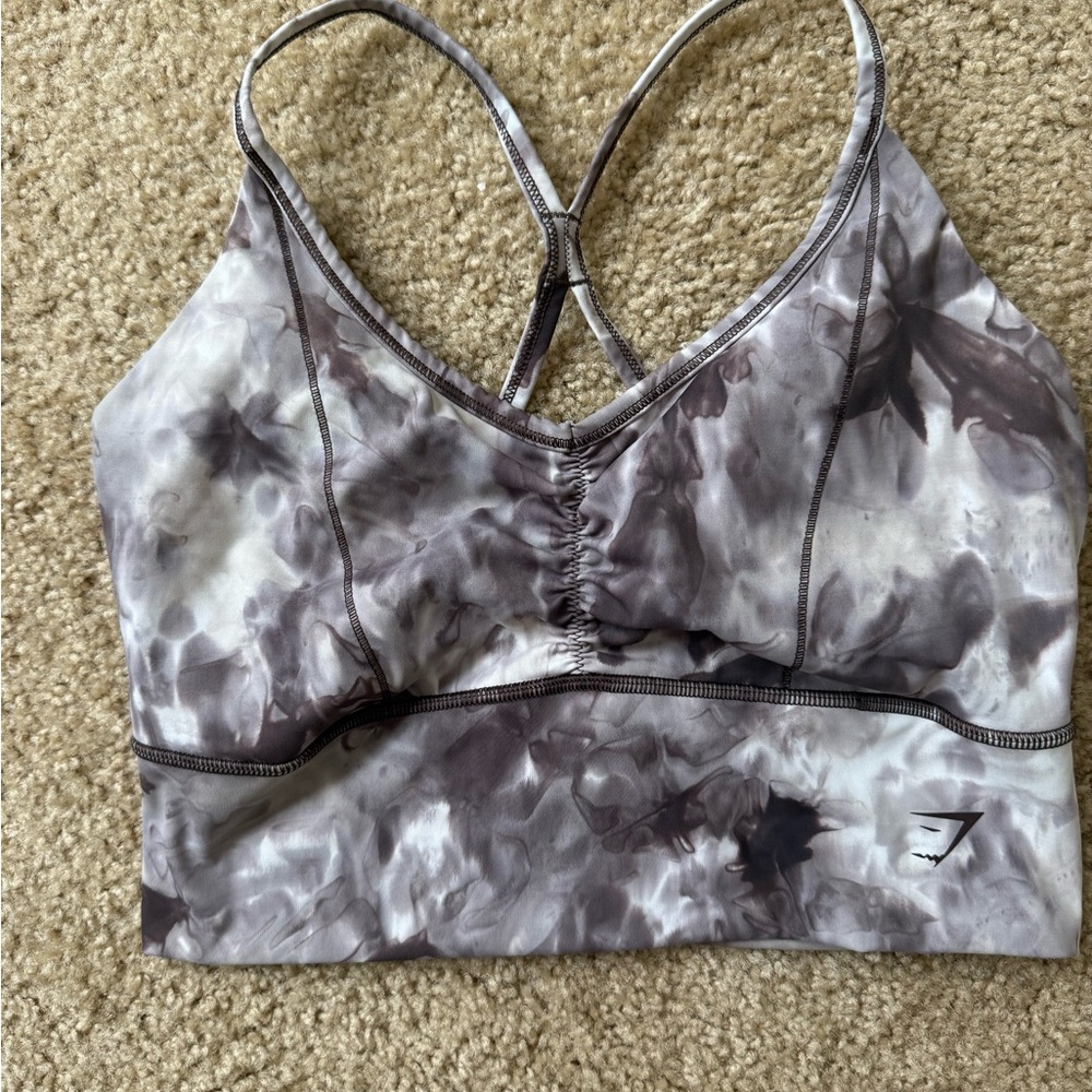 Gymshark Gray Tie-Dye Sports Bra